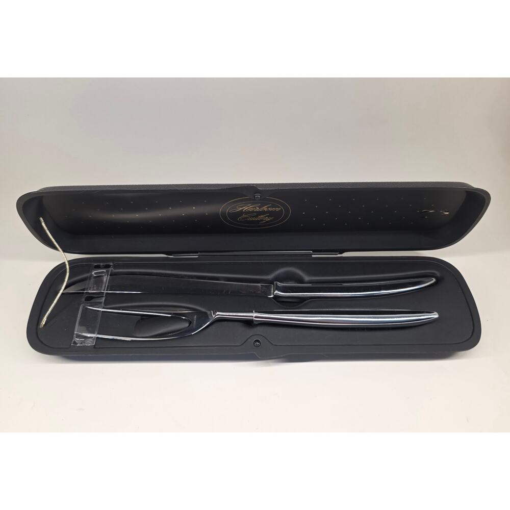 Carvel Hall Stainless Carving Set Knife Fork Heirloom Cutlery Case